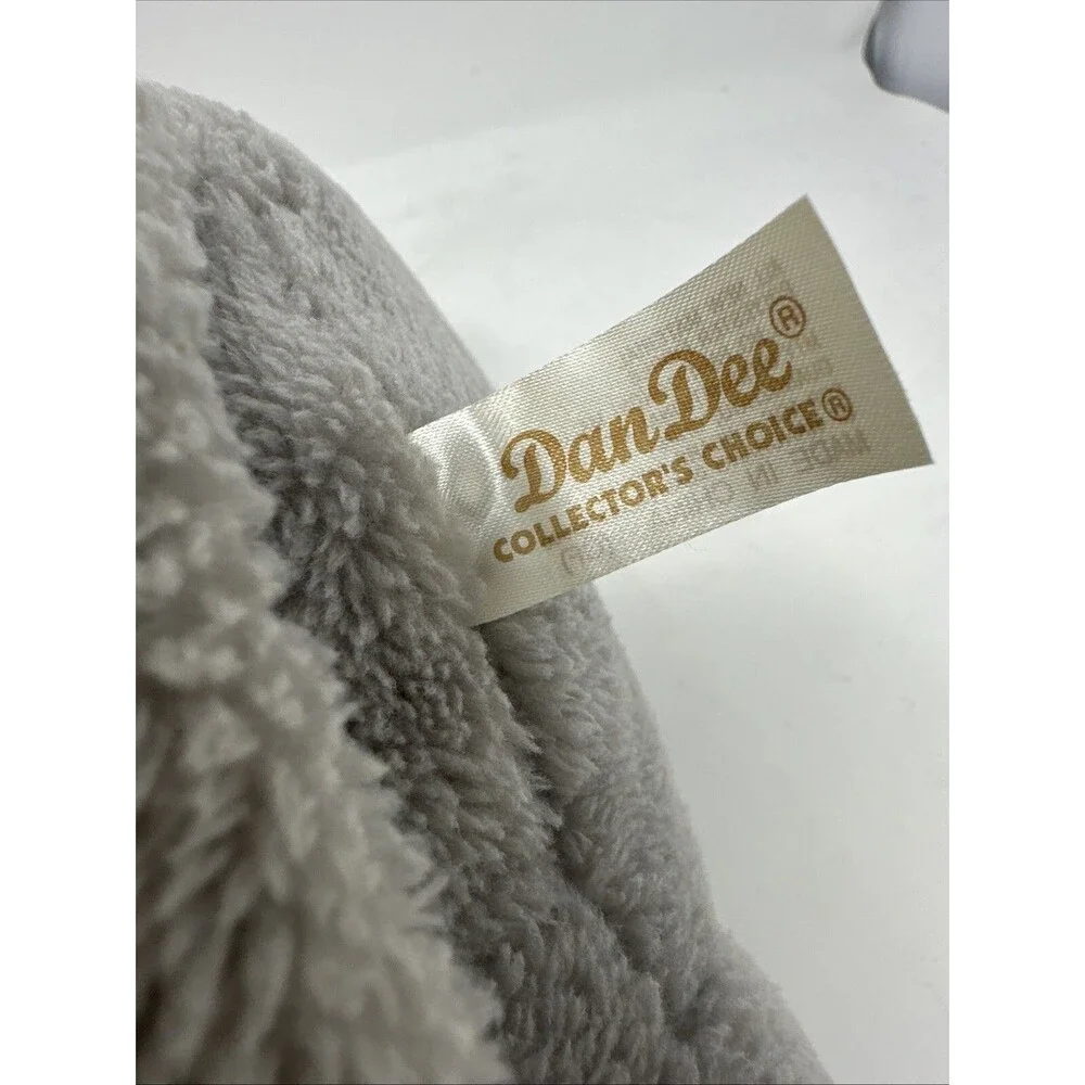 Dan Dee Plush 14” Gray Mouse Christmas w/ Red Nose Snowflake Scarf